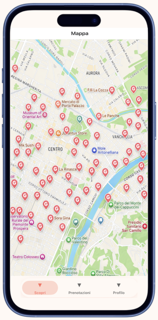 Placeholder schermata scelta ristorante