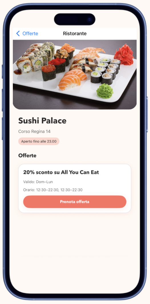 Placeholder schermata prenotazione offerta